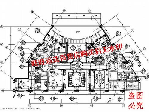 古典致总统套房室内设计施工cad图纸(含实景)室内设计装修dwg图